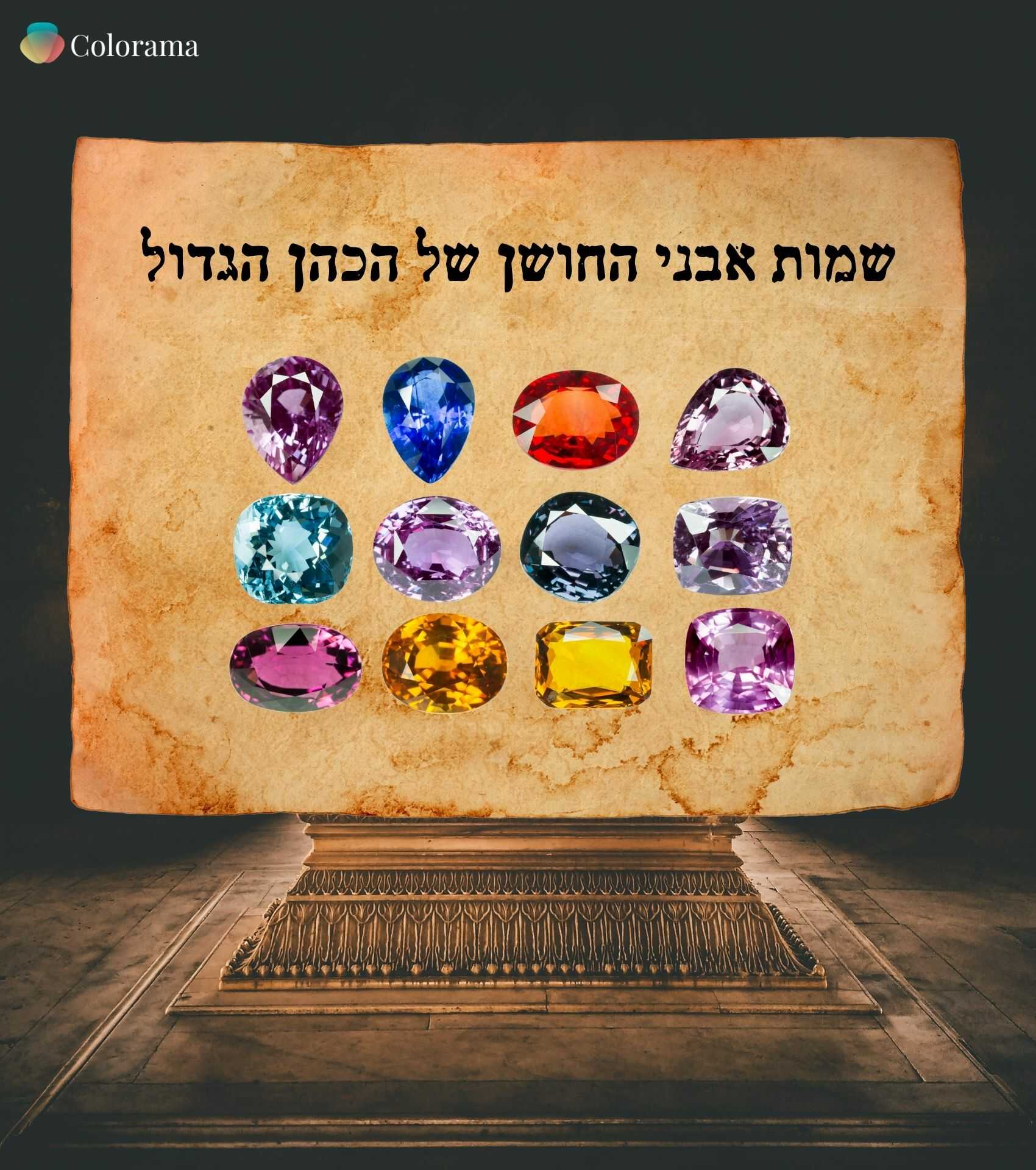 אבני החושן - האבנים בבגדו של הכהן הגדול | שמות אבני החושן | 12 אבני ...